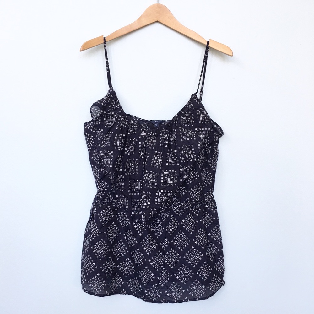 NWT GAP Ruffled Cami in Navy - Size L Tall